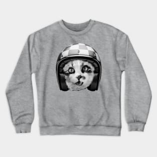 Biker Cat Crewneck Sweatshirt